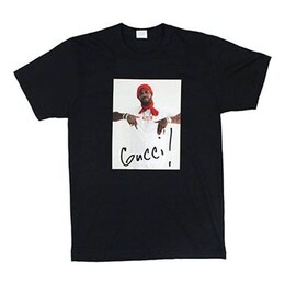 Supreme: Чёрная футболка  Gucci Mane