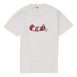 Supreme: Белая футболка  Cat In The Hat