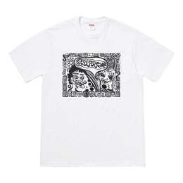 Supreme: Белая футболка  Faces