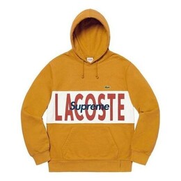 Supreme: Жёлтая толстовка  Lacoste