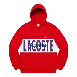 Supreme: Толстовка  Lacoste с капюшоном
