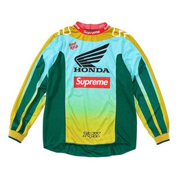 Supreme: Зелёная футболка  Fox Racing