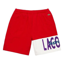 Supreme: Красные шорты  Lacoste
