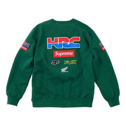 Supreme: Зелёная толстовка  Honda Fox Racing