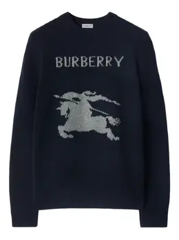 Burberry: Синий свитер 