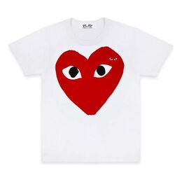 Comme Des Garçons Play: Белая футболка  Heart