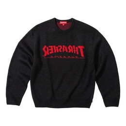 Supreme: Чёрный свитер  Thrasher
