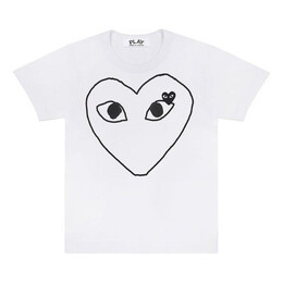 Comme Des Garçons Play: Белая футболка  Heart