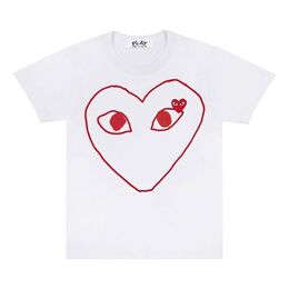 Comme Des Garçons Play: Белая футболка  Heart