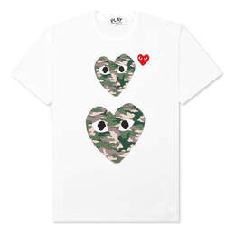 Comme Des Garçons Play: Белая футболка 