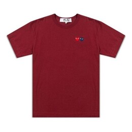 Comme Des Garçons Play: Бордовая футболка 