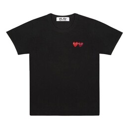 Comme Des Garçons Play: Чёрная футболка  Double Heart