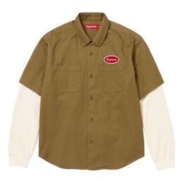 Supreme: Коричневая рубашка  Work