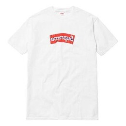 Supreme: Белая футболка  Box Logo