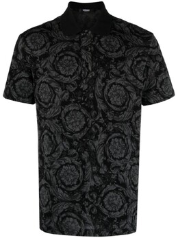 Versace: Серая рубашка  Barocco