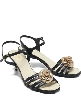 CHANEL Pre-Owned: Чёрные сандалии 
