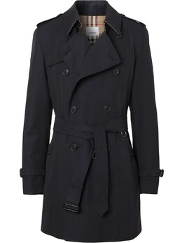 Burberry: Синий плащ 