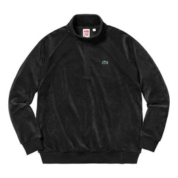 Supreme: Толстовка  Lacoste из велюра