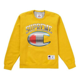 Supreme: Жёлтый свитер  Champion