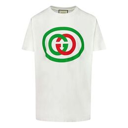 Gucci: Белая футболка  Interlocking G