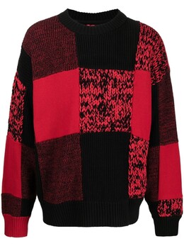 Sacai: Красный свитер 