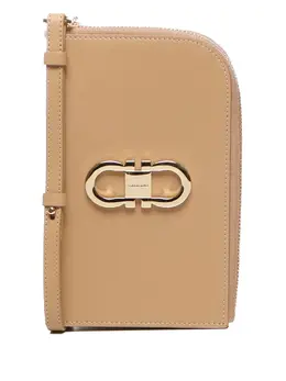 Ferragamo: Бежевый кошелёк  Gancini