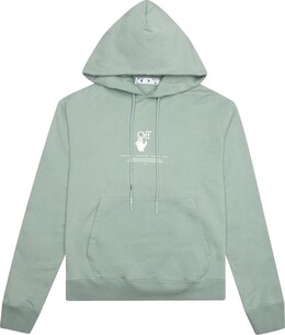 Off-White: Зелёная толстовка 