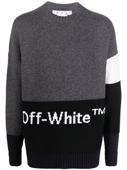 Off-White: Серый свитер 
