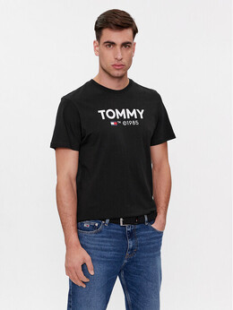 Tommy Jeans: Чёрная футболка  Essential