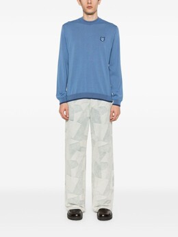 Maison Kitsuné: Синий свитер 