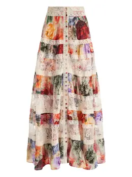 alice + olivia: Юбка с растительным принтом 