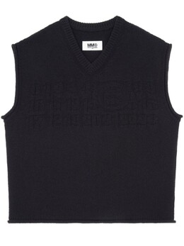 MM6 Maison Margiela: Футболка с v-образным вырезом 