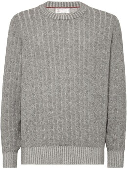 Brunello Cucinelli: Серый свитер 