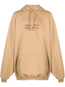 Vetements: Коричневая толстовка 