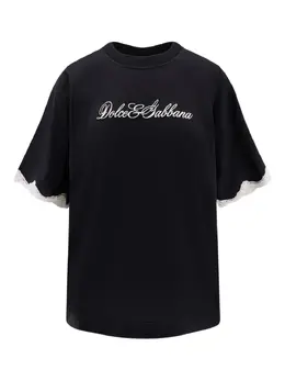 Dolce & Gabbana: Кружевная футболка  T
