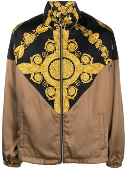 Versace: Чёрная куртка  Barocco