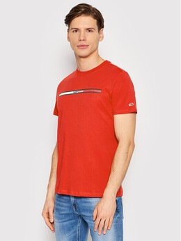 Tommy Jeans: Красная футболка  Essential