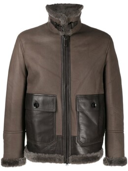 Brioni: Коричневая дублёнка 