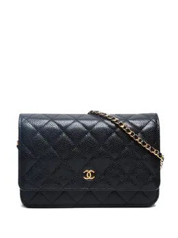 CHANEL Pre-Owned: Чёрный кошелёк 