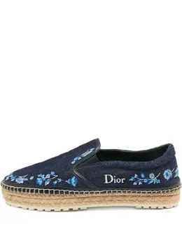 Christian Dior Pre-Owned: Голубые мокасины 
