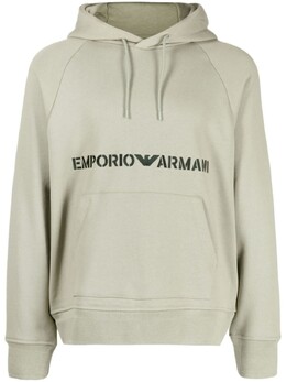 Emporio Armani: Зелёная толстовка 
