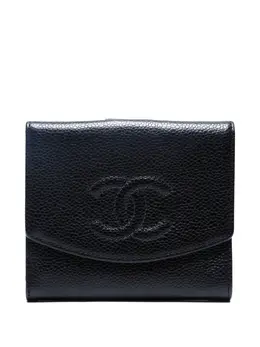 CHANEL Pre-Owned: Чёрный кошелёк 