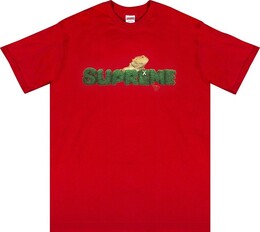 Supreme: Красная футболка  Lizard