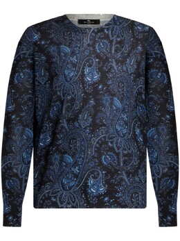 Etro: Синий свитер 