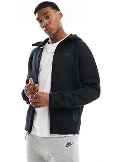 Nike: Чёрная толстовка  Tech Fleece