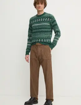 United Colors Of Benetton: Зелёный свитер 
