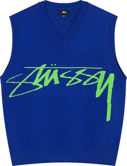 Stussy: Голубой свитер 