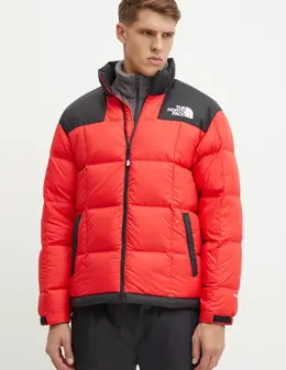 The North Face: Красный пуховик 