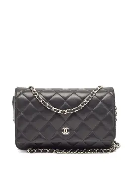 CHANEL Pre-Owned: Чёрный кошелёк 