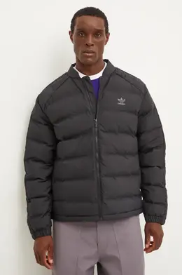 Adidas Originals: Чёрный пуховик 